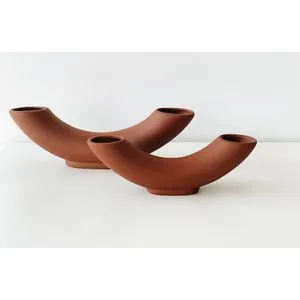 CY0199 Tile Red Vase Set