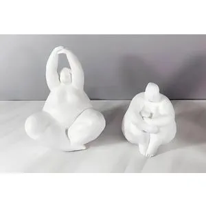 CY0399 White Decorative Object Set (2 Pieces)