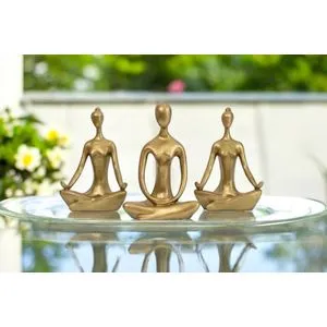 CY0450 Gold Candlestick Set (3 Pieces)