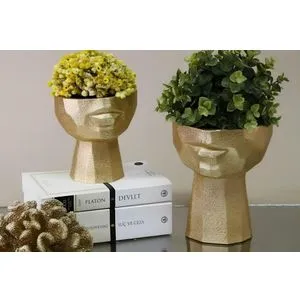 CY0451 Gold Decorative Pot Set (2 Pieces)