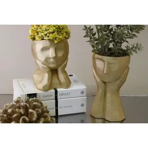 CY0454 Gold Decorative Pot Set (2 Pieces)