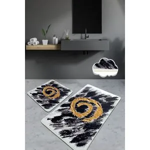 Dagger Black
White
Gold Bathmat Set (2 Pieces)