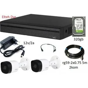 Dahua SET-02 * Kamere + DVR FULL HD 1TB, gotov kabl 2x10m (11690)
