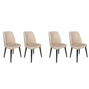 Dallas-520 V4 Beige
Black Chair Set (4 Pieces)
