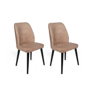 Dallas-523 V2 Mink
Black Chair Set (2 Pieces)