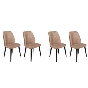 Dallas-523 V4 Mink
Black Chair Set (4 Pieces)