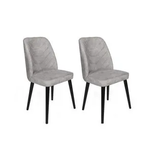 Dallas-524 V2 Grey
Black Chair Set (2 Pieces)