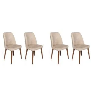 Dallas-550 V4 Beige
Walnut Chair Set (4 Pieces)