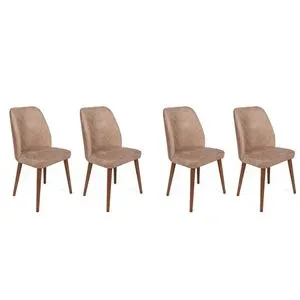 Dallas-553 V4 Mink
Walnut Chair Set (4 Pieces)