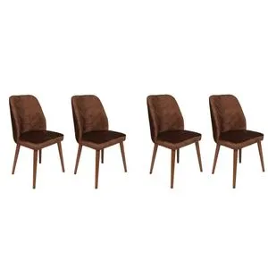 Dallas-556 V4 Brown
Walnut Chair Set (4 Pieces)