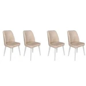 Dallas-580 V4 Beige
White Chair Set (4 Pieces)