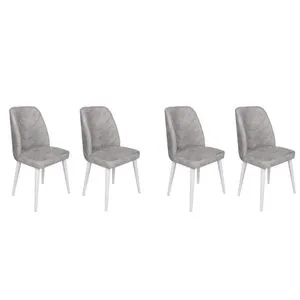 Dallas-584 V4 Grey
White Chair Set (4 Pieces)