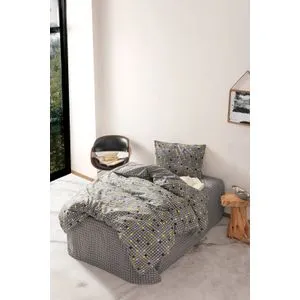 Dama - Žuti Ranforce Set Pokrivača za Jednu Osobu