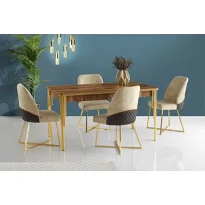 Damla - 1103 Walnut
Gold Extendable Dining Table