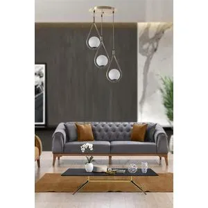 Damla 3 Lü Tepsili Beyaz Camlı Eskitme Sarkıt White
Copper Chandelier
