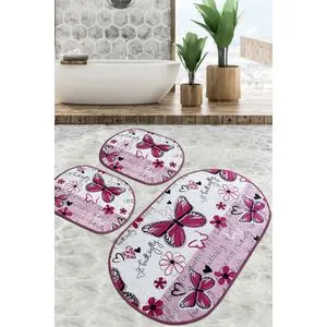 Danous Djt Multicolor Bathmat Set (3 Pieces)