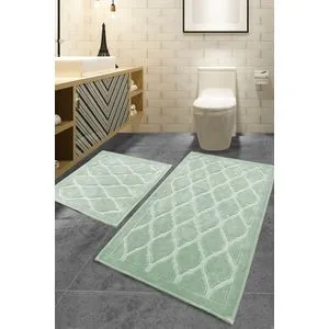 Dante - Mint Mint Bathmat Set (2 Pieces)