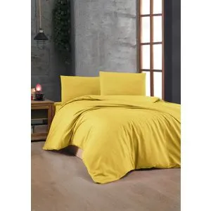 Dark Yellow Dark Yellow Ranforce Single Quilt Cover Set (FR)