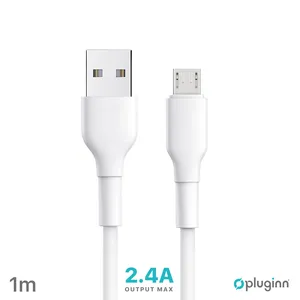 Data Kabl Pluginn PI-AmB 2.4A USB na micro USB beli 1m