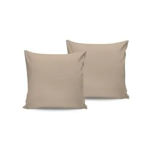 De Beige Beige Satin Pillowcase Set (2 Pieces) (FR)