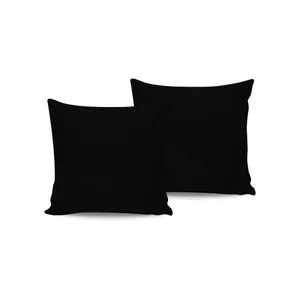 De Black Black Satin Pillowcase Set (2 Pieces) (DE)