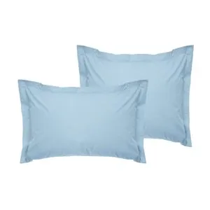 De Blue Blue Oxford Satin Pillowcase Set (2 Pieces) (FR)