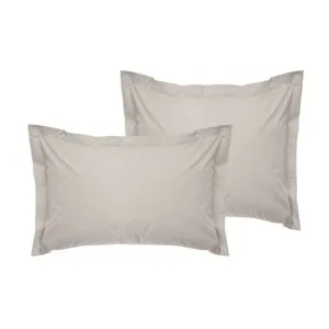 De Cream Cream Oxford Satin Pillowcase Set (2 Pieces) (EU) (IT)