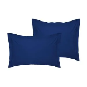 De Dark Blue Dark Blue Oxford Satin Pillowcase Set (2 Pieces) (DE)