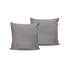 De Dark Grey Dark Grey Satin Pillowcase Set (2 Pieces) (DE)