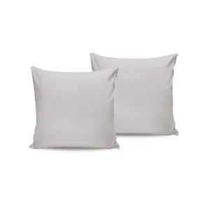 De Light Grey Light Grey Satin Pillowcase Set (2 Pieces) (FR)