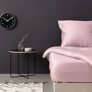 De Light Pink Light Pink Satin Single Large Fitted Sheet (FR)