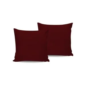 De Maroon Maroon Satin Pillowcase Set (2 Pieces) (FR)