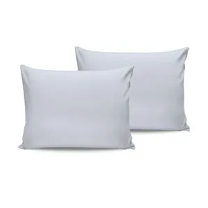 De White White Satin Pillowcase Set (2 Pieces) (EU) (IT)
