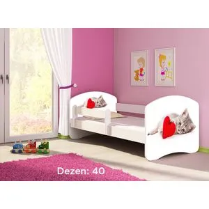 Deciji krevet ACMA II 140x70 + dusek 6 cm WHITE40