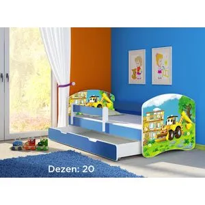 Deciji krevet ACMA II 140x70 F + dusek 6 cm BLUE20