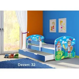 Deciji krevet ACMA II 140x70 F + dusek 6 cm BLUE32