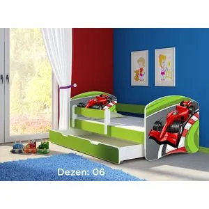 Deciji krevet ACMA II 140x70 F + dusek 6 cm GREEN6