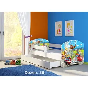 Deciji krevet ACMA II 140x70 F + dusek 6 cm WHITE36