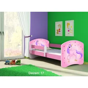 Deciji krevet ACMA II 160x80 + dusek 6 cm PINK17
