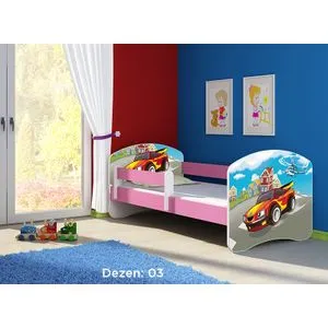 Deciji krevet ACMA II 160x80 + dusek 6 cm PINK3