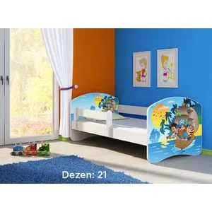 Deciji krevet ACMA II 160x80 + dusek 6 cm WHITE21