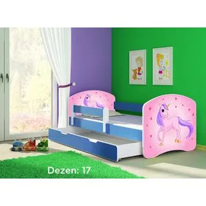 Deciji krevet ACMA II 160x80 F + dusek 6 cm BLUE17