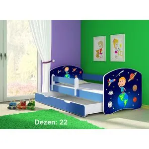 Deciji krevet ACMA II 160x80 F + dusek 6 cm BLUE22