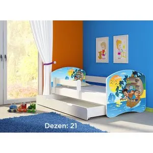 Deciji krevet ACMA II 160x80 F + dusek 6 cm WHITE21