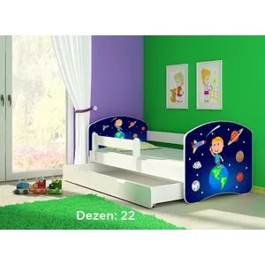 Deciji krevet ACMA II 160x80 F + dusek 6 cm WHITE22
