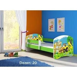 Deciji krevet ACMA II 180x80 + dusek 6 cm GREEN20