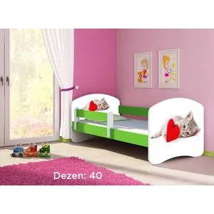 Deciji krevet ACMA II 180x80 + dusek 6 cm GREEN40