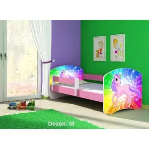 Deciji krevet ACMA II 180x80 + dusek 6 cm PINK18