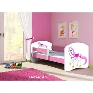 Deciji krevet ACMA II 180x80 + dusek 6 cm PINK43