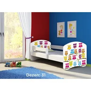 Deciji krevet ACMA II 180x80 + dusek 6 cm WHITE31